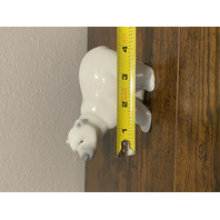 VTG LLADRO ATTENTIVE POLAR BEAR Glossy Porcelain Figurine #1207 W/BOX 4.75"L