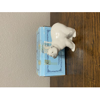 VTG LLADRO ATTENTIVE POLAR BEAR Glossy Porcelain Figurine #1207 W/BOX 4.75"L