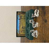 SET(3) MARQUIS By WATERFORD Crystal THE NATIVITY ANIMALS Figurines SIGNED W/BOX