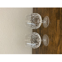 PAIR Of VTG WATERFORD Crystal LISMORE Brandy Glasses SIGNED, IRELAND 5.25"H