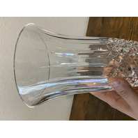 LARGE VTG WATERFORD Crystal LISMORE Footed Vase 10"H IRELAND