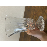 LARGE VTG WATERFORD Crystal LISMORE Footed Vase 10"H IRELAND