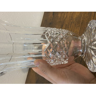 LARGE VTG WATERFORD Crystal LISMORE Footed Vase 10"H IRELAND