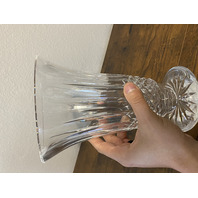 LARGE VTG WATERFORD Crystal LISMORE Footed Vase 10"H IRELAND