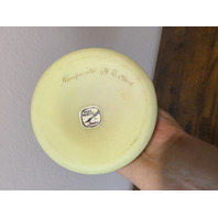 VTG UV REACTIVE FENTON Floral Jack In The Pulpit Art Glass Vase 10 1/8"H SIGNED