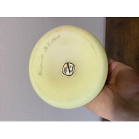 VTG UV REACTIVE FENTON Floral Jack In The Pulpit Art Glass Vase 10 1/8"H SIGNED