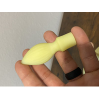 VTG UV REACTIVE FENTON Burmese Floral PAINTED Cruet W/Stopper SIGNED 7"H