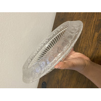 LARGE VTG Lalique Frosted Crystal MARGUERITES Daisy Bowl 13"W SIGNED, FRANCE