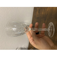 SET(4) MARQUIS By WATERFORD SPARKLE Water Goblets 8.25"H SIGNED