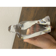 VTG Orrefors Sweden Crystal Olle Albertus Eagle Sculpture W/LABEL 8.5"H SIGNED