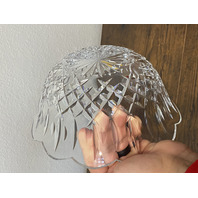 VTG WATERFORD Crystal LISMORE Scalloped Rim Bowl SIGNED 9"W