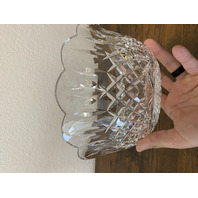VTG WATERFORD Crystal LISMORE Scalloped Rim Bowl SIGNED 9"W