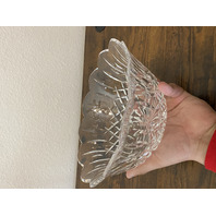 VTG WATERFORD Crystal LISMORE Scalloped Rim Bowl SIGNED 9"W