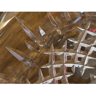 VTG WATERFORD Crystal LISMORE Scalloped Rim Bowl SIGNED 9"W