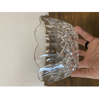 VTG WATERFORD Crystal LISMORE Scalloped Rim Bowl SIGNED 9"W