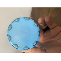 VTG FENTON Blue Opalescent COIN DOT Glass Pitcher + 2 Tumblers SET(3) DAMAGED