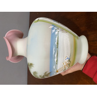 FENTON LTD ED #655/1950 95th Anniversary COASTAL WATERS Burmese Vase 11"H SIGNED