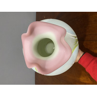 FENTON LTD ED #655/1950 95th Anniversary COASTAL WATERS Burmese Vase 11"H SIGNED