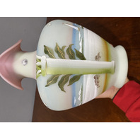 FENTON LTD ED #655/1950 95th Anniversary COASTAL WATERS Burmese Vase 11"H SIGNED