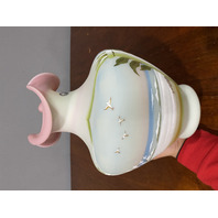 FENTON LTD ED #655/1950 95th Anniversary COASTAL WATERS Burmese Vase 11"H SIGNED