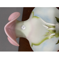 FENTON LTD ED #655/1950 95th Anniversary COASTAL WATERS Burmese Vase 11"H SIGNED