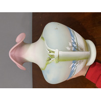 FENTON LTD ED #655/1950 95th Anniversary COASTAL WATERS Burmese Vase 11"H SIGNED