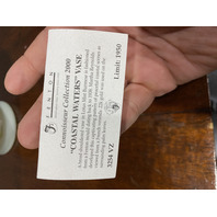 FENTON LTD ED #655/1950 95th Anniversary COASTAL WATERS Burmese Vase 11"H SIGNED