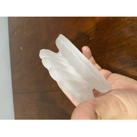 FAGCA 2000 FENTON Burmese LOTUS MIST Butterfly Hurricane Candle Lamp 10.25"H HTF