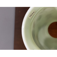 FAGCA 2000 FENTON Burmese LOTUS MIST Butterfly Hurricane Candle Lamp 10.25"H HTF