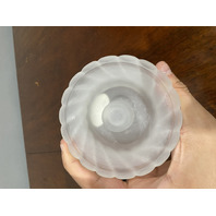 FAGCA 2000 FENTON Burmese LOTUS MIST Butterfly Hurricane Candle Lamp 10.25"H HTF