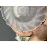 FAGCA 2000 FENTON Burmese LOTUS MIST Butterfly Hurricane Candle Lamp 10.25"H HTF