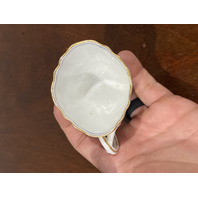 ANTIQUE MEISSEN Gold Gilded BLUE ONION Porcelain Demitasse Tea Cup & Saucer