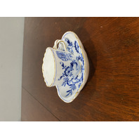 ANTIQUE MEISSEN Gold Gilded BLUE ONION Porcelain Demitasse Tea Cup & Saucer