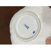 ANTIQUE MEISSEN Gold Gilded BLUE ONION Porcelain Demitasse Tea Cup & Saucer