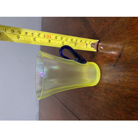 VTG FENTON UV REACTIVE Topaz Iridescent Lemonade Mugs W/Cobalt Handle 4.5"H PAIR