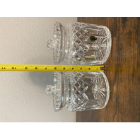 VTG PAIR OF WATERFORD Crystal LISMORE Lidded Biscuit Jars SIGNED, IRELAND