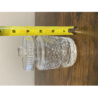 VTG WATERFORD Crystal CASTLEMAINE Condiment Jar W/Lid SIGNED 4.5"H