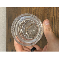 VTG WATERFORD Crystal CASTLEMAINE Condiment Jar W/Lid SIGNED 4.5"H