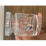 VTG WATERFORD Crystal CASTLEMAINE Condiment Jar W/Lid SIGNED 4.5"H
