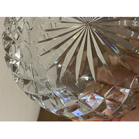 VTG Crystal Criss Cross & Oval Pattern Heavy Bowl 5.75"W