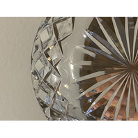 VTG Crystal Criss Cross & Oval Pattern Heavy Bowl 5.75"W