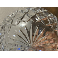 VTG Crystal Criss Cross & Oval Pattern Heavy Bowl 5.75"W