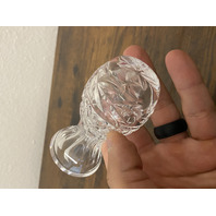 VTG WATERFORD Crystal GLANDORE Violet Small Vase, SIGNED 4"H RETIRED