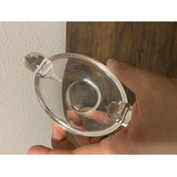 VTG STEUBEN Crystal Snail Scroll Sugar Bowl By Irene Benton 5.25"W SIGNED