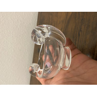 VTG STEUBEN Crystal Snail Scroll Sugar Bowl By Irene Benton 5.25"W SIGNED