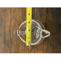 VTG STEUBEN Crystal Snail Scroll Sugar Bowl By Irene Benton 5.25"W SIGNED