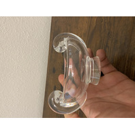 VTG STEUBEN Crystal Snail Scroll Sugar Bowl By Irene Benton 5.25"W SIGNED