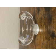 VTG STEUBEN Crystal Snail Scroll Sugar Bowl By Irene Benton 5.25"W SIGNED