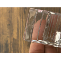 Small VTG WATERFORD Crystal Quartz Desk Clock SIGNED 3 7/8"L IRELAND