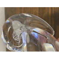 VTG STEUBEN Crystal Snail Scroll Olive Bowl By John Dreves 5"W SIGNED